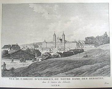 <p>331 Zurlauben Vue de l'Abbaye d'Einsidlen, ou Notre Dame des Hermites, dans le Canton des Schweitz. A.P.D.R. No.114</p>
